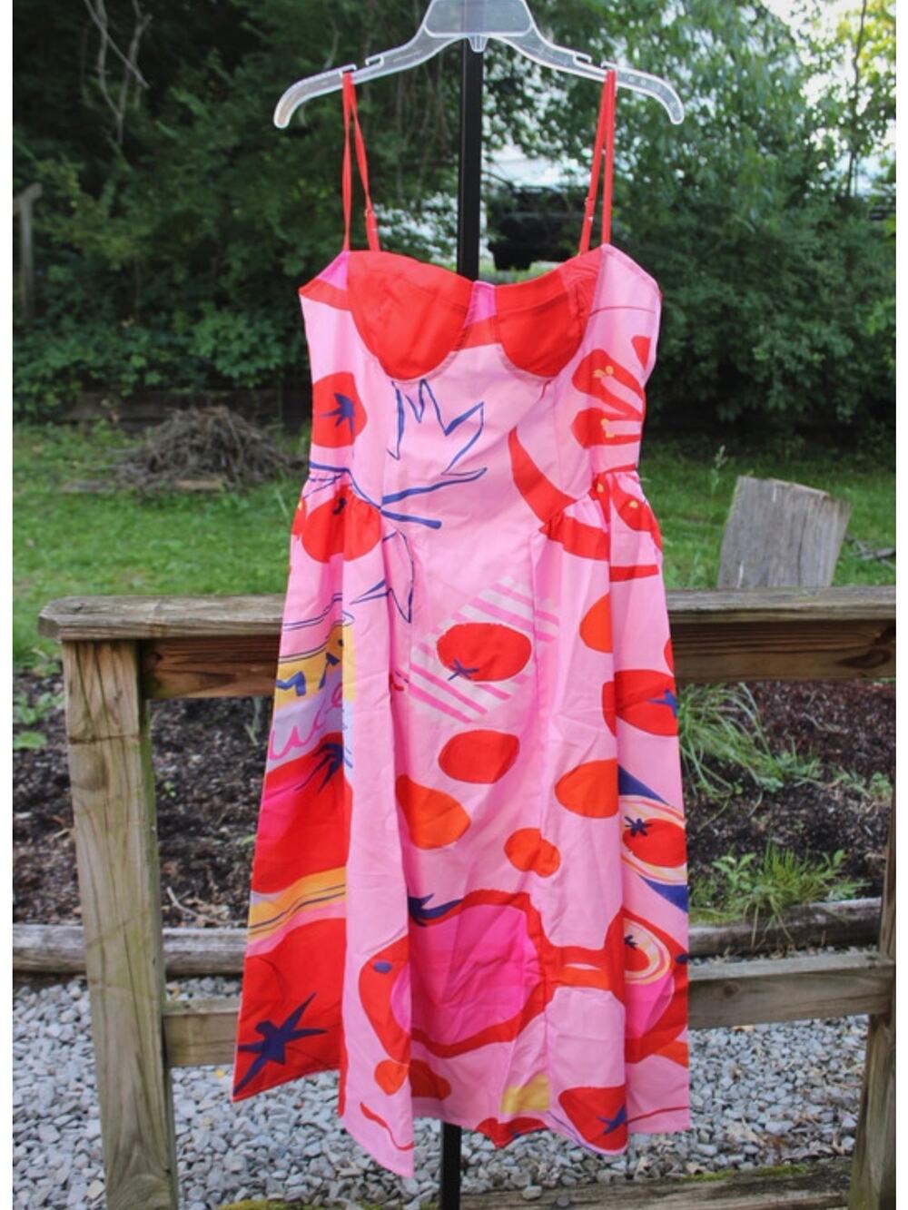 Tomato Print Strappy Midi Dress 2XL (Fits Like XL)